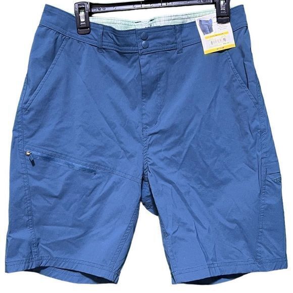 NWT Reel Life Mens Riptide Shorts Stretch Water-Resistant Pockets Teal Medium - Picture 1 of 5